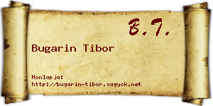 Bugarin Tibor névjegykártya